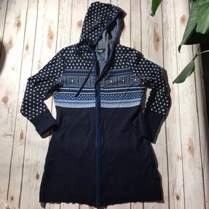 🐑 Title Nine Woolicious Full Zip Sweater Tunic Sz. Medium (Merino wool & poly.)